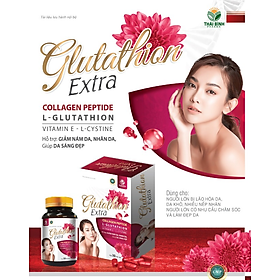 Viên Uống Làm Trắng Da Glutathion Extra Giúp Da Trắng Sáng Từ Sâu Bên