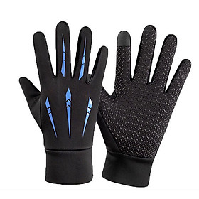 Găng tay nam mùa đông cảm ứng điện thoại lòng bàn tay chống trượt cao cấp, lót nỉ lông cực ấm GTN2