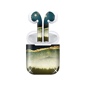 Mua Miếng dán skin chống bẩn cho tai nghe AirPods in hình giả sơn mài - GSM082 (bản không dây 1 và 2)