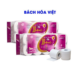 Combo 2 Bịch Giấy Vệ Sinh Hà Nội 4 Lớp Mềm - Dai - Thấm Hút Tốt