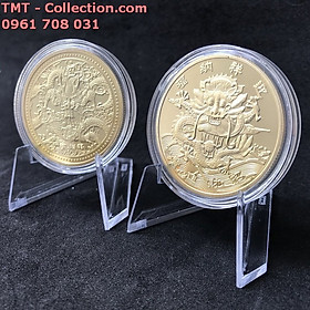 Móc Khóa - Dây Treo - Đồng Xu Con Rồng, đường kính: 4cm