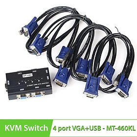 Mua Auto KVM Switch VGA USB 2 port -chuyển mạch 2 CPU ra 1 màn hình VGA kèm cáp MT-VIKI MT-260KL. HÀNG CHÍNH HÃNG !!!