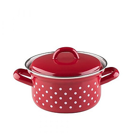 Nồi Hầm Riess Country 0127-077 14cm 0,75L Spot Red hàng chính hãng