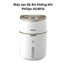 Mua Máy tạo độ ẩm Philips công nghệ NanoCloud HU4816 không phun sương hơi nước làm ẩm không khí khô và tự động điều chỉnh cho phòng 44m2 - Hàng nhập khẩu