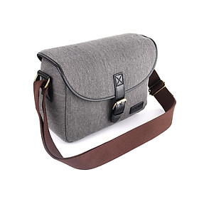 Túi máy ảnh đeo vai  SLR / DSLR Phong cách Cổ điển Chất liệu lanh-Màu xám