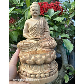 Mua Tượng phật thích ca mô ni bằng gỗ bách xanh thơm nức kt cao 20x12cm