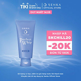 Sữa Rửa Mặt Tạo Bọt Chiết Xuất Tơ Tằm Trắng Senka Perfect Whip 120g - 14839