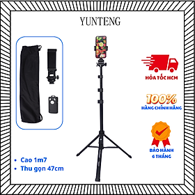 Mua Gậy chụp ảnh điện thoại Yunteng VCT 91666L - Phụ kiện tích hợp tripod và cằm tay selfie nhỏ gọn tiện lợi - hàng chính hãng