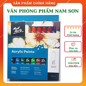 Màu Acrylic Paint Mont Marte Bộ 12/18/24/36 Màu x 12ml