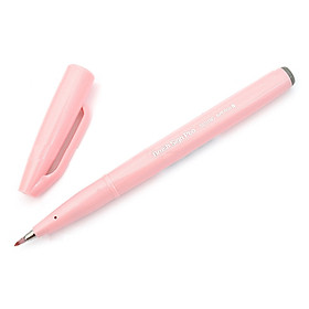 Bút lông viết chữ calligraphy Pentel Fude Touch Brush Sign Pen - Màu hồng phấn (Pale Pink)