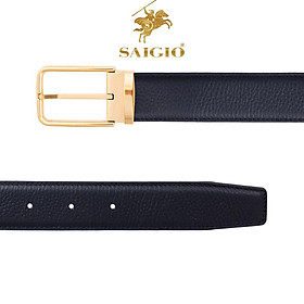 Thắt Lưng Nam Da Bò PEBBLE Mềm Mại, Phong Cách Cổ Điển, Lịch Lãm – Sang Trọng, Bản Dây 35mm, Kết Hợp Mặt Khóa Kim Chất Liệu Thép Không Gỉ 316L, Bền Bỉ và Chống Oxy Hóa Tốt – Hàng Chính Hãng SAIGIO