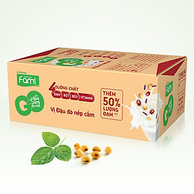 Thùng Sữa đậu nành FamiGo đậu đỏ nếp cẩm (200ml x 40 Bịch)