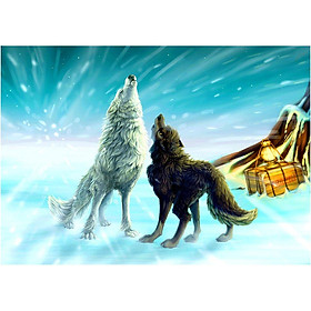 Diamond Cross Stitch 5D Diamond Painting Full Of Diamonds Wolf E624