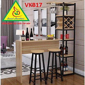 Quầy bar mini kết hợp tủ rượu VKB17 ( không kèm ghế) - Nội thất lắp ráp Viendong Adv Chọn gian hàng
