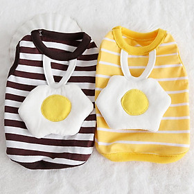 Striped egg tank top pet clothes dog clothes cute spring and summer clothes