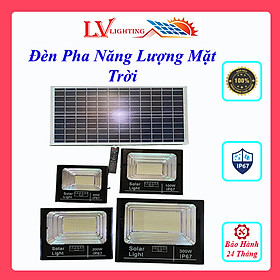 Mua Đèn Năng Lượng Mặt Trời Pha 100W - Bộ sản phẩm gồm Đèn Pha Báo Pin  Tấm Pin NL  Remote và phụ kiện đi kèm