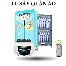 Tủ sấy quần áo tiện lợi, sạch sẽ, diệt khuẩn, chống mốc, không bị bám bụi, có điều khiển, khung chắc chắn - Hàng chính hãng