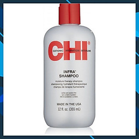 Dầu gội CHI Infra Moisture Therapy shampoo siêu mượt cho tóc khô hư tổn (xám) của Mỹ 355ml