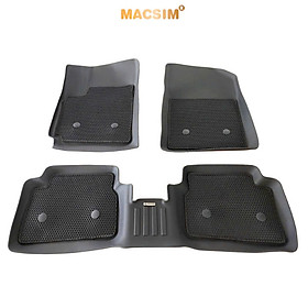 Thảm 2 lớp (sd3) dạng lưới lục giác cho Hyundai I10 2014-2021 bề mặt cao su siêu sạch nhãn hiệu Macsim
