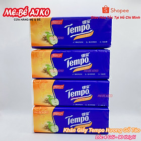 Hương Gỗ Táo Khăn Giấy Rút Cao cấp Tempo - 4 Lớp Bền Dai, An Toàn Cho Da