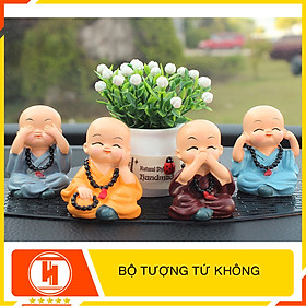 Bộ 04 tượng tứ không HT SYS - chất liệu gốm sứ - cao 5cm