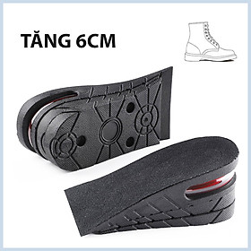 Lót giày độn đế nửa bàn chân tăng chiều cao 3cm, 4.5cm, 6cm  đế cao su dẻo cấu trúc tổ ong thoáng khí - buybox - BBPK354 - 6CM