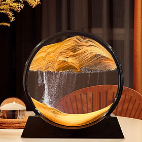 Tranh Cát 3D Chuyển Động Tranh Cát Chảy Hình Tròn Làm Quà Tặng Trang Trí Bàn Làm Việc Tinh Tế, Sang Trọng - 2