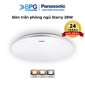 Đèn trần ánh sao Starry Panasonic HHXZ301788 28W cho phòng ngủ hiệu ứng ánh sáng lấp lánh, chế độ ngủ, thư giãn, hẹn giờ