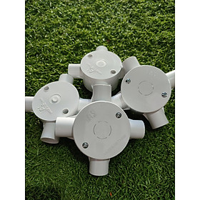 Lố 10 Cái Hộp nối dây điện tròn chia 4 ngã phi 20