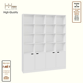 Hình ảnh HAPPY FURNITURE , ALVA - Kệ sách 4 cửa mở, KSA_071 , 160cm x 28cm x 200cm DxRxC