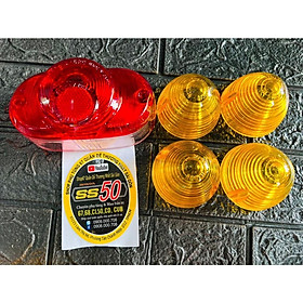 Chụp xi nhan vàng chanh, chụp đèn lái đồng tiền xệ y zin gắn các dòng xe CD, CL, 67, 68...