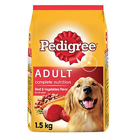 Hình ảnh Đồ Ăn Cho Chó Vị Thịt Bò Và Các Loại Rau Củ Pedigree Dạng Túi 1.5kg