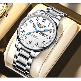 Đồng hồ nam hãng KASSAW K612-3 Kính sapphire ,chống xước,Chống nước 50m ,Bảo hành 24 tháng,dây kim loại ,máy (Quartz),Thiết kế đơn giản và sang trọng