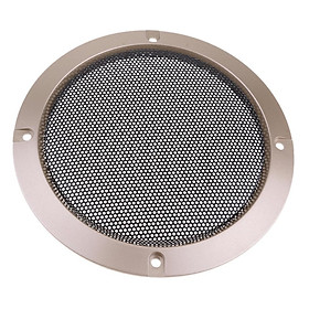 5inch Car Audio Speaker Cover Decorative Circle Metal Mesh Grille Gold