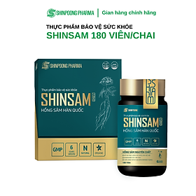 Hộp 180 Viên Uống Hồng Sâm Hàn Quốc  Hồng Sâm 6 Năm Tuổi SHINSAM Korean Red Ginseng - Hỗ Trợ Giảm Mệt Mỏi