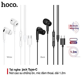 Tai nghe nhét tai jack cắm Type-C có mic hoco. M101 Pro tương thích rộng với các máy Android chân Type C và cho Iphone 15 Ipad Chân Type C  - Hàng chính hãng