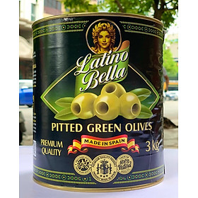 Quả Oliu Xanh Tách Hạt Ngâm Hiệu Latino Bella 3KG/ HỘP
