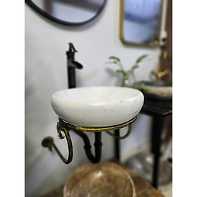 Mua Chậu rửa mặt đá tự nhiên - Lavabo đá trắng Vân mây