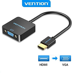 Hình ảnh Cáp chuyển HDMI to VGA Vention hỗ trợ nguồn + audio , full HD 1080P - Hàng chính hãng