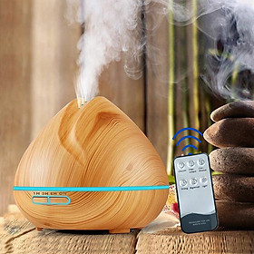 MÁY XÔNG TINH DẦU CHUYÊN DỤNG DUNG TÍCH 550ML, VÂN GỖ CAO CẤP, TÍCH HỢP ĐIỀU KHIỂN TỪ XA - VÂN GỖ VÀNG