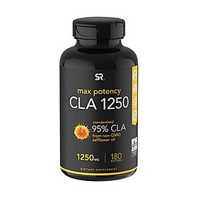 Max Potency CLA 1250 (180 Softgels) with 95% Active Conjugated Linoleic Acid ~ Weight Management Supplement for Men and Women