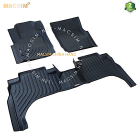 Thảm lót sàn xe ô tô Mitsubishi Triton 2016-đến nay (sd) Nhãn hiệu Macsim chất liệu nhựa TPE cao cấp màu đen