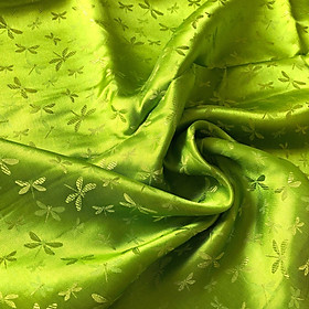 Vải Lụa Tơ Tằm Palacesilk hoa văn chuồn chuồn may áo dài và các loại váy áo, khổ rộng 90, dệt thủ công, bền đẹp & thoáng mát