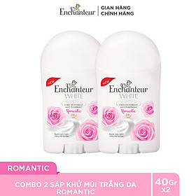 Combo 2 Sáp khử mùi trắng da Enchanteur Romantic 40g chai