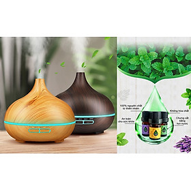 Máy Khuếch Tán Tinh Dầu Cổ Cao 500ml Moedel 4G Tặng 3 Chai Sả Chanh + Bạc Hà + Oải Hương 5ml Nhập Khẩu Nguyên Chất - Máy Xông Tinh Dầu Xông Phòng - Giúp Khuếch Tán Tinh Dầu, Tỏa Hương Tinh Dầu, Tạo Độ Ẩm - Tặng Kèm Remote Điều Khiển - Đèn Led 7 Màu