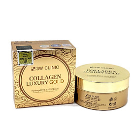 Hộp 60 miếng Mặt nạ đắp mắt giảm quầng thâm và nếp nhăn 3W Clinic Collagen Luxury Gold Hydrogel Eye & Spot Patch CHHQ