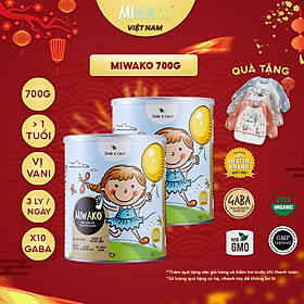 Combo 2 Hộp Sữa Hạt Miwako Vị Gạo Hộp 700g Malaysia, Sữa Thực Vật Hữu Cơ Dành Cho Bé Từ 1 Tuổi Dị Ứng Đạm Bò, Giảm Táo Bón