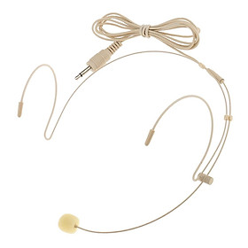 Professional Ear Hook Wired Headset / Headworn Microphone Skin Color