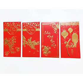 Combo 50 bao lì xì dập nổi 3d cao cấp