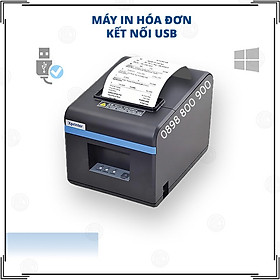 Máy In Hóa Đơn Bằng Nhiệt Xprinter XP-N160II  Kèm 01 Cuộn Giấy In Cao Cấp AZONE - Hàng Chính Hãng